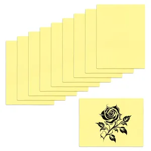 10 Pieces 0.3 cm Thick 6 x 8" Fake Skin, Double Sided Tattoo Practice Skins, Blank Tattoo Skin, Soft Synthetic Skin Supplies for Beginners Experienced Artists Esthetician (Yellow)