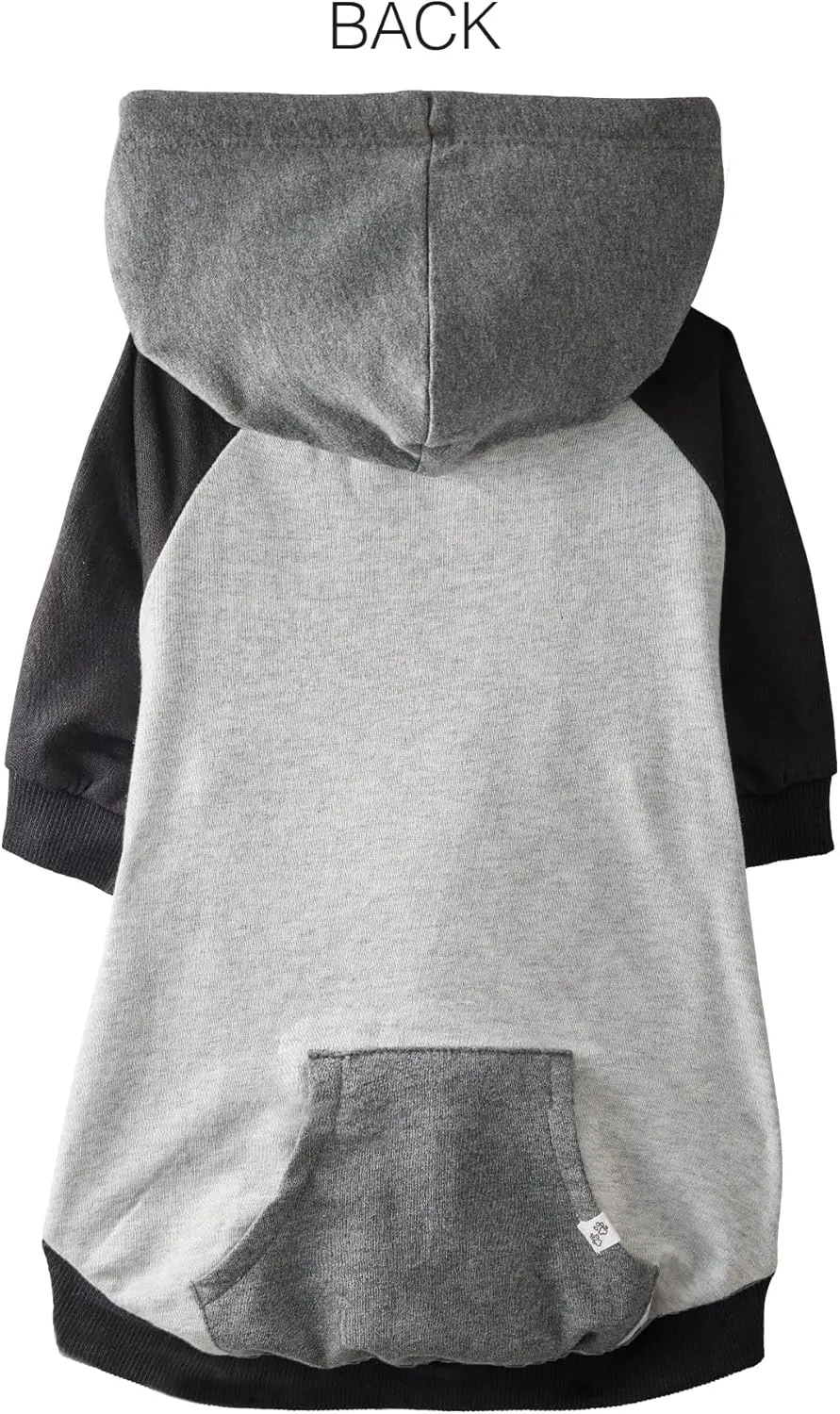 100% Organic Cotton Rocky - The Comfy Dog Hoodie Pet Coat for Small, Medium and Large Dogs, Heather Gray Color Block, Small