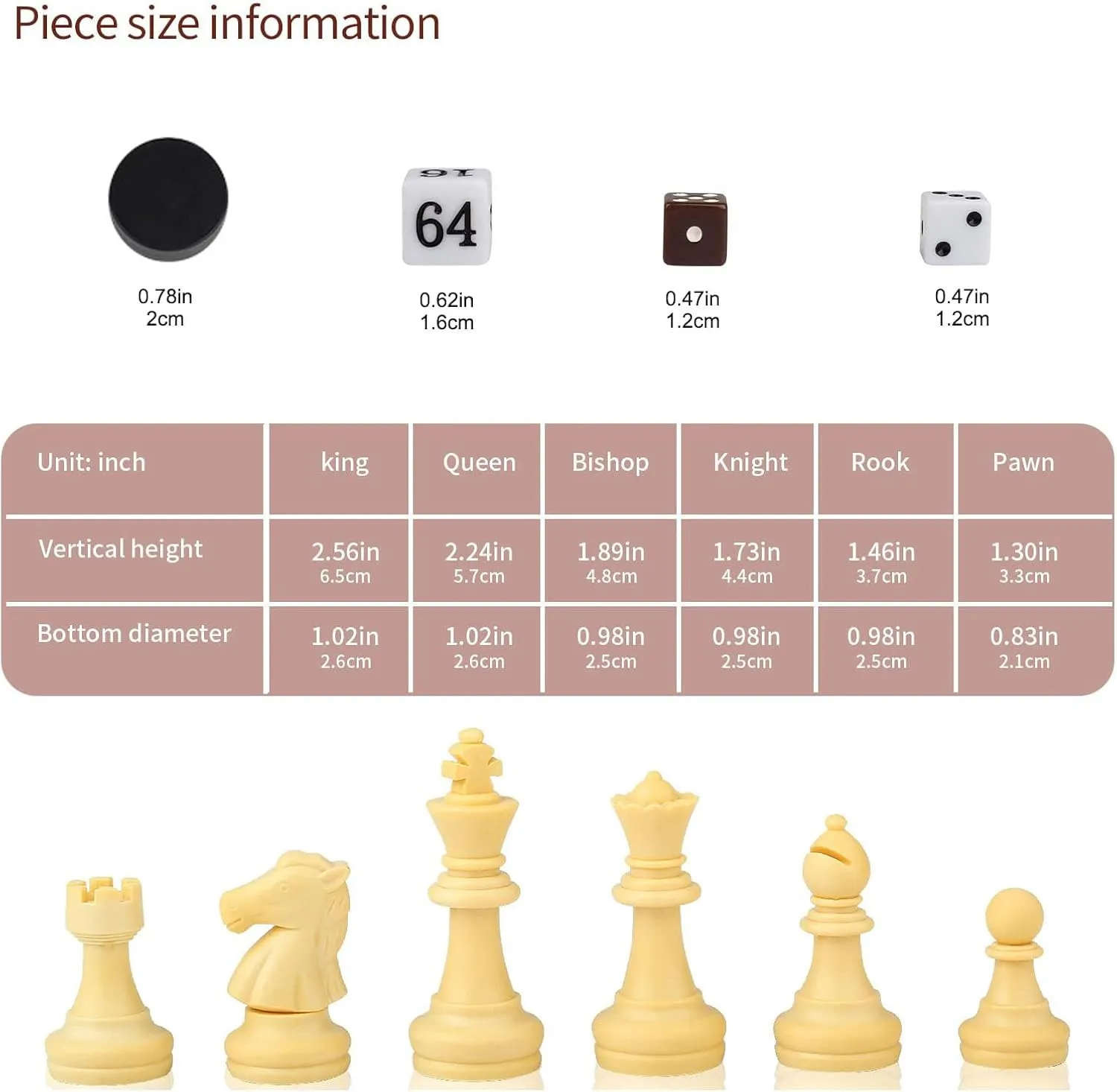 12.5" Magnetic 3-in-1 Large Travel Chess Checkers Backgammon Set - Foldable and Portable Board Game with Premium Chess Pieces for Adults and Kids