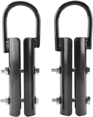 1.5 Inch Clamp,2 Sets Rope Climb Clasp Workout Rig Attachment Hook for Rope Climbing Gym Strength Training, Black