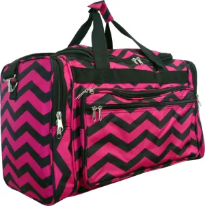 19" Women's Duffle Bag (Chevron-Black/Burgundy)