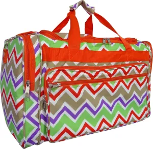 19" Women's Duffle Bag (Chevron-Orange Multi)