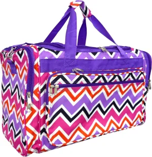 19" Women's Duffle Bag (Chevron-Purple Multi)