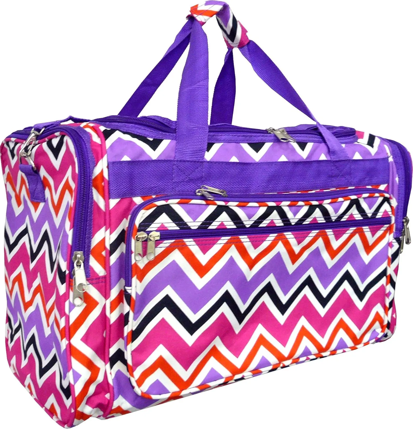19" Women's Duffle Bag (Chevron-Purple Multi)
