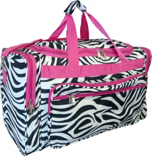19" Women's Duffle Bag (Zebra-Pink)