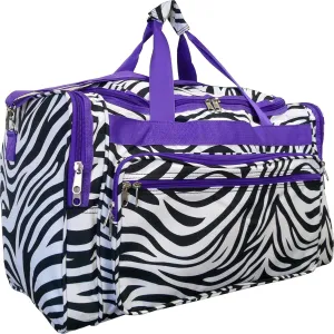 19" Women's Duffle Bag (Zebra-Purple)