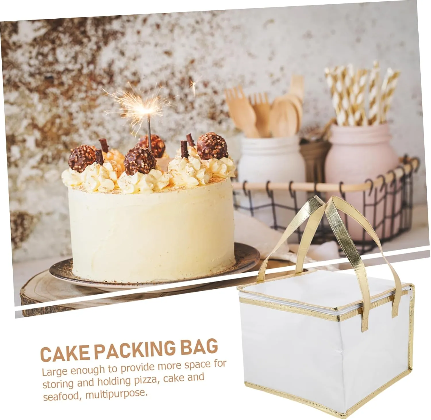 2 Pcs Packing Insulation Bags Heat up Lunch Box Bento Lunch Box Collapsible Container Hot Food Bags Food