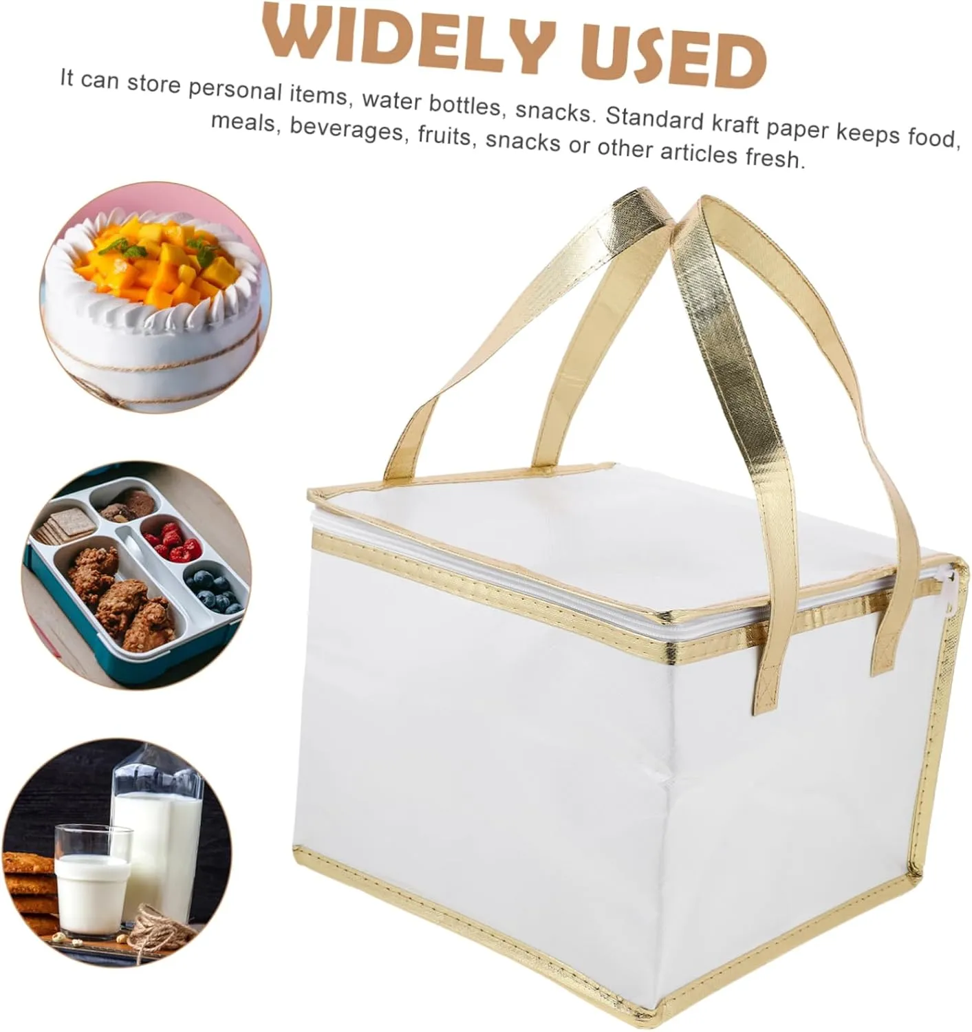 2 Pcs Packing Insulation Bags Heat up Lunch Box Bento Lunch Box Collapsible Container Hot Food Bags Food