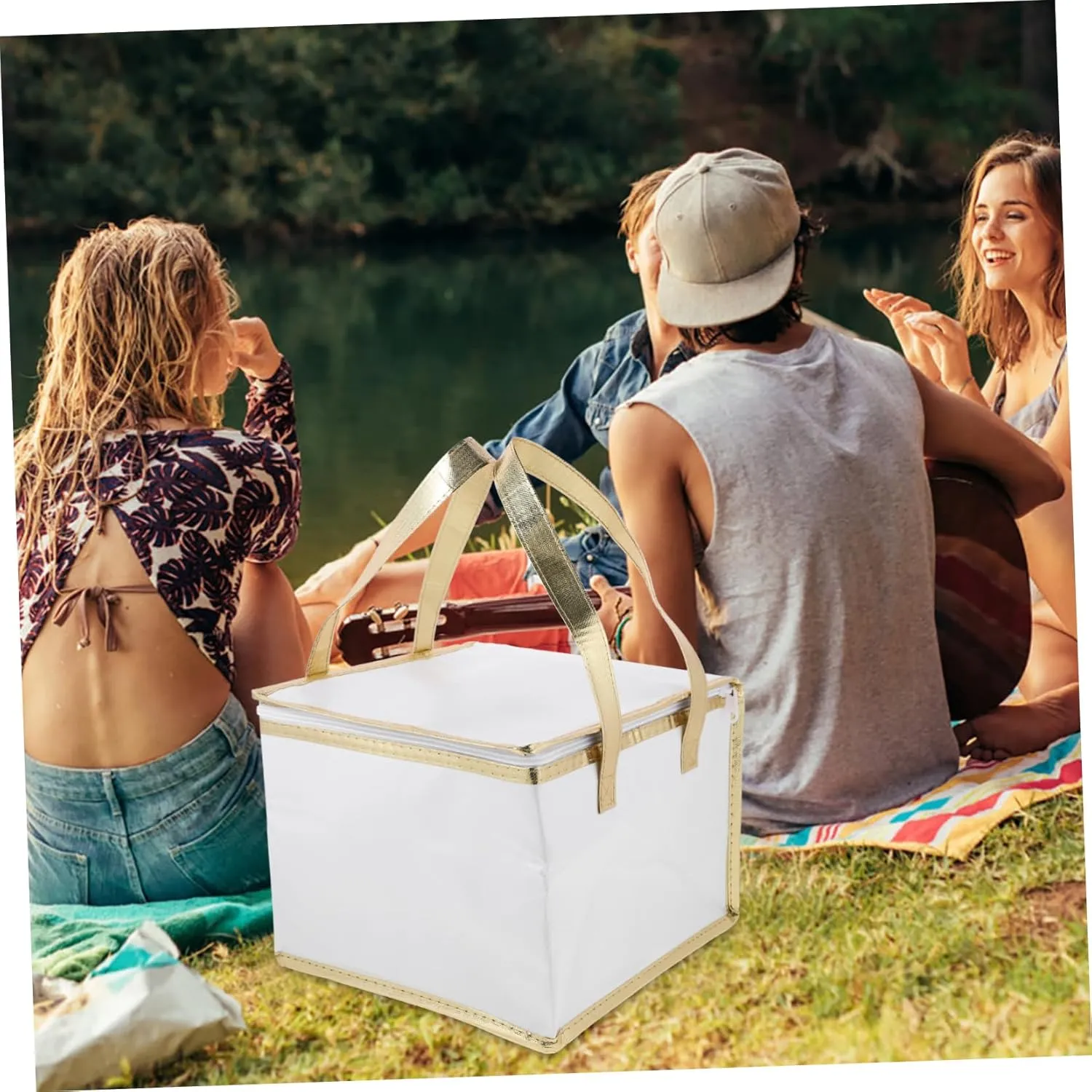 2 Pcs Packing Insulation Bags Heat up Lunch Box Bento Lunch Box Collapsible Container Hot Food Bags Food