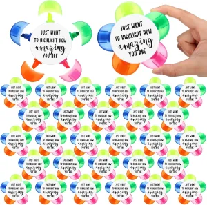 20 Pcs Petals Bible Highlighters Christian Gifts for Students from Teachers in Bulk Brush Tip Affirmation Awards Gifts