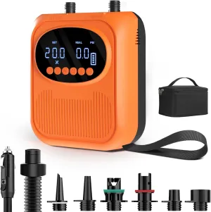 20PSI Electric Paddle Board Pump, Smart SUP Pump with 13500mAh Rechargeable Battery Power & DC 12V Car Connector, Inflation and Deflation Air Pump for SUP, Kayaks, Tents, Air Mattress, Pool Floats