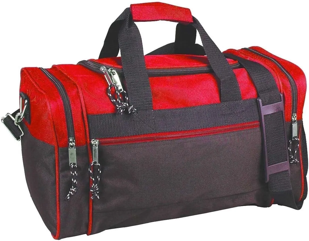 20" or 17" Blank Duffle Bag Duffel Travel Outdoor Sports Gym Bag (20" Red)