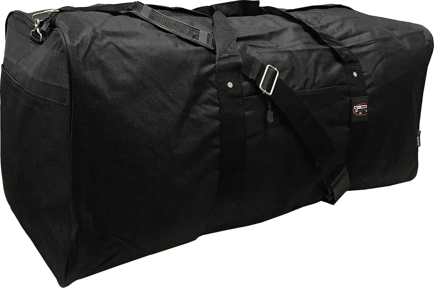 24''/30''/36''/42'' Square Jumbo Duffel /Cargo Bag /Suitcase /Tote Bag (24 inch), Black, (TS)
