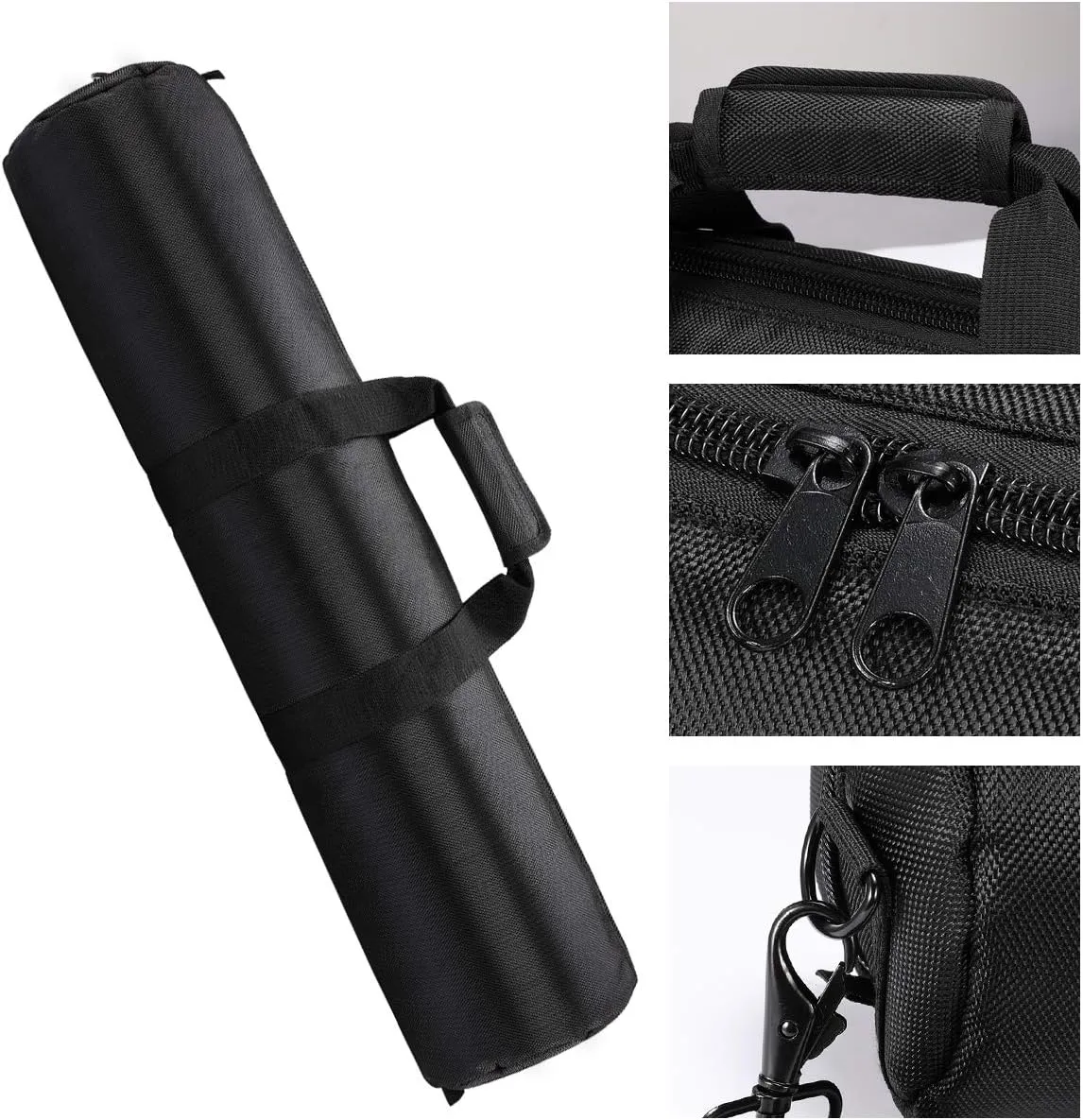 25in/65cm Tripod Carrying Case, Heavy Duty Nylon Bag with Shoulder Strap, Padded for Light Stand, Tripods, Monopods, Umbrellas, Softboxes, Boom Stand, Speaker Stands, Mic Stands