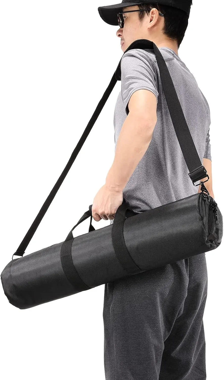 25in/65cm Tripod Carrying Case, Heavy Duty Nylon Bag with Shoulder Strap, Padded for Light Stand, Tripods, Monopods, Umbrellas, Softboxes, Boom Stand, Speaker Stands, Mic Stands