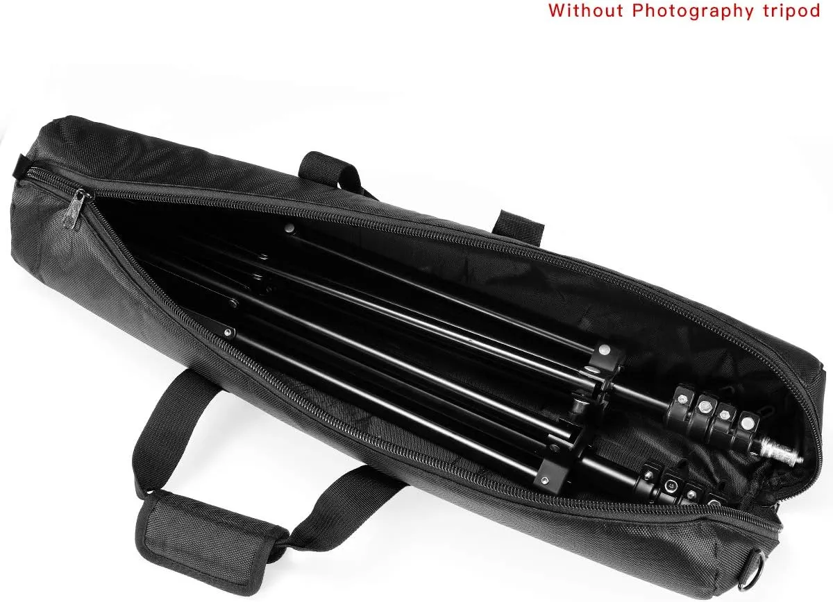 25in/65cm Tripod Carrying Case, Heavy Duty Nylon Bag with Shoulder Strap, Padded for Light Stand, Tripods, Monopods, Umbrellas, Softboxes, Boom Stand, Speaker Stands, Mic Stands