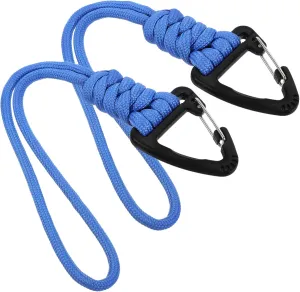 2Pcs Durable Tool Lanyard with Sturdy Spring Coil Cord Versatile Keychain for Outdoor Emergencies Hiking Camping and Adventure Activities Heavy Duty Design for Secure