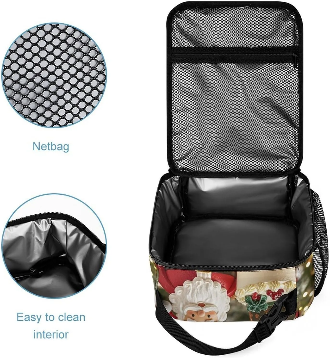 3-in-1 Backpack Lunch Bag Pencil Case Set, Lovely Cake Print Adjustable Shoulder Straps,Spacious Storage – Perfect for Work & Travel