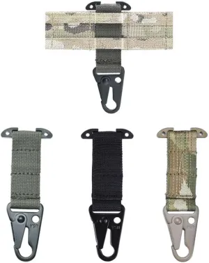 3 Packs T-Mount Molle Webbing Clash Hook Tactical Gear Clip Hanging Carabiner, Outdoor Cummerbund Belt Backpack Vest Metal Hook for Gloves Keychains EDC Accessories
