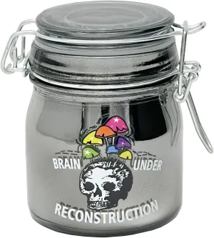 3.75" Tall Glass Jar with Clamping Lid (Brain Under Reconstruction)