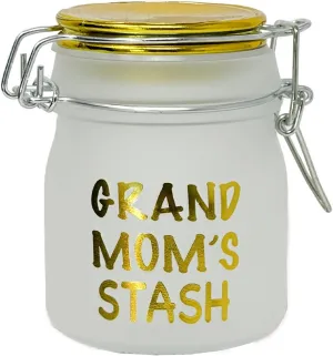 3.75" Tall Glass Jar with Clamping Lid (Grand Mom's Stash)