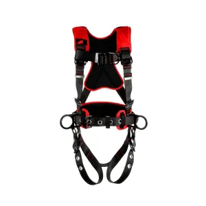3M Protecta Comfort Construction Style Positioning/Climbing Harness 1161227, Black, Medium/Large, 1 Ea/Case