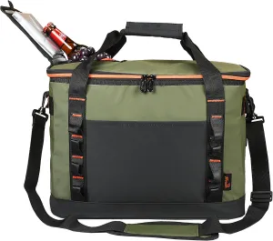48 Cans Beach Cooler Bags, Large Collapsible Leakproof Soft Camping Coolers, Portable Insulated Beach Cooler Bags with Heavy-Duty Handles for Picnic, Beach, Camping