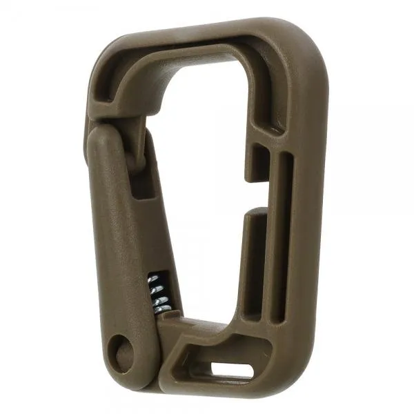 5pcs Outdoor High-Strength Nylon Carabiner for Molle Backpack Khaki