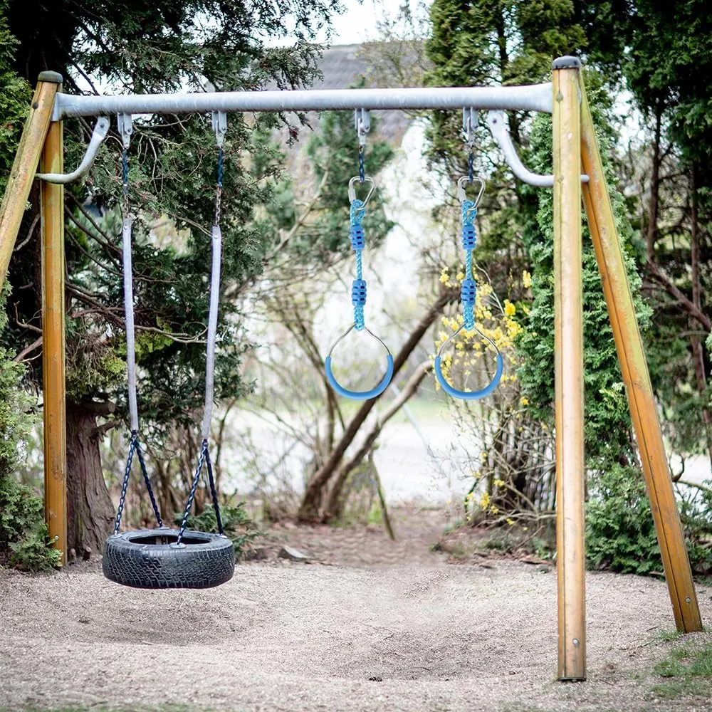 7 Colorful Ninja Rings Fitness Gymnastic Rings Backyard Playground Training Equipment Play Set For Kids Adult, Funny Jungle Gym Fist Swing Monkey Bars Ninja Warrior Obstacle Course Trapeze Accessories