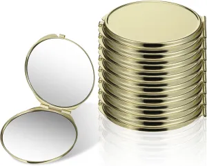8 Pcs Portable Folding Compact Mirror Bulk with 1X 2X Magnification Double Sided Mini Travel Makeup Mirror for Women Bridesmaid Gifts