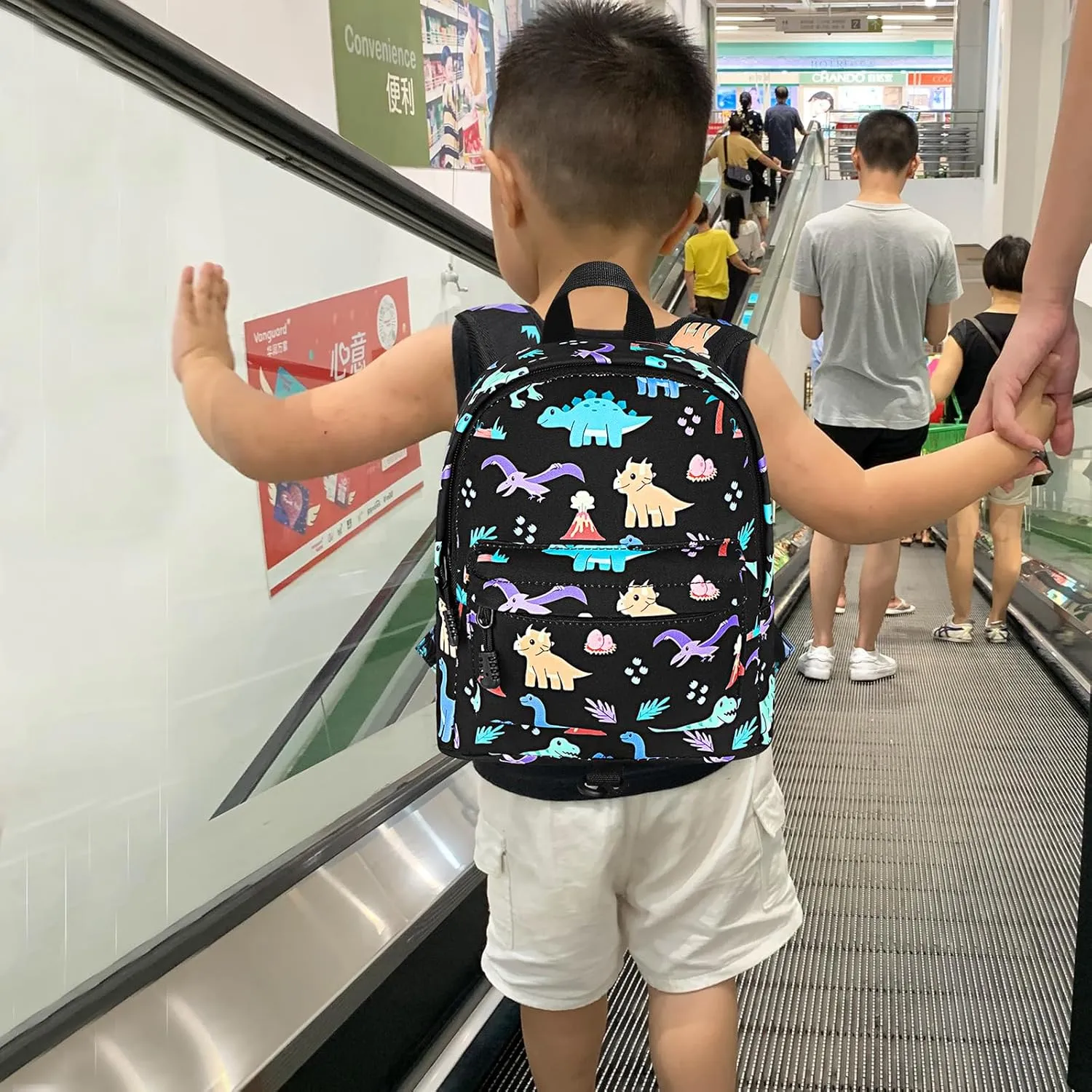 Accmor Toddler Backpack with Leash, Cute Dinosaur Kids Backpack   Anti Lost Wrist Link, Mini Child Backpack Leash Baby Walking Harness for Outdoor Travel, Adorable Backpack Tether for Boys Age 1-3