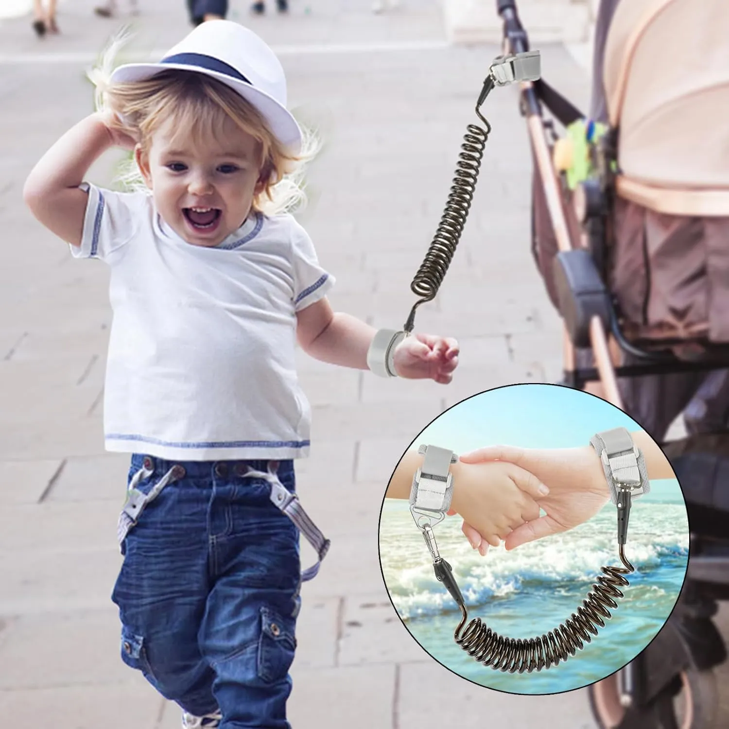 Accmor Toddler Backpack with Leash, Cute Dinosaur Kids Backpack   Anti Lost Wrist Link, Mini Child Backpack Leash Baby Walking Harness for Outdoor Travel, Adorable Backpack Tether for Boys Age 1-3