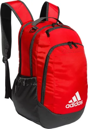 adidas Defender Sports Backpack with Shoe Compartment, Soccer Bag, Team Power Red, One Size