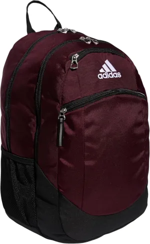 adidas Striker Sports Backpack for Soccer and More, Workout Bag for Men and Women, Team Maroon/Black/White, One Size
