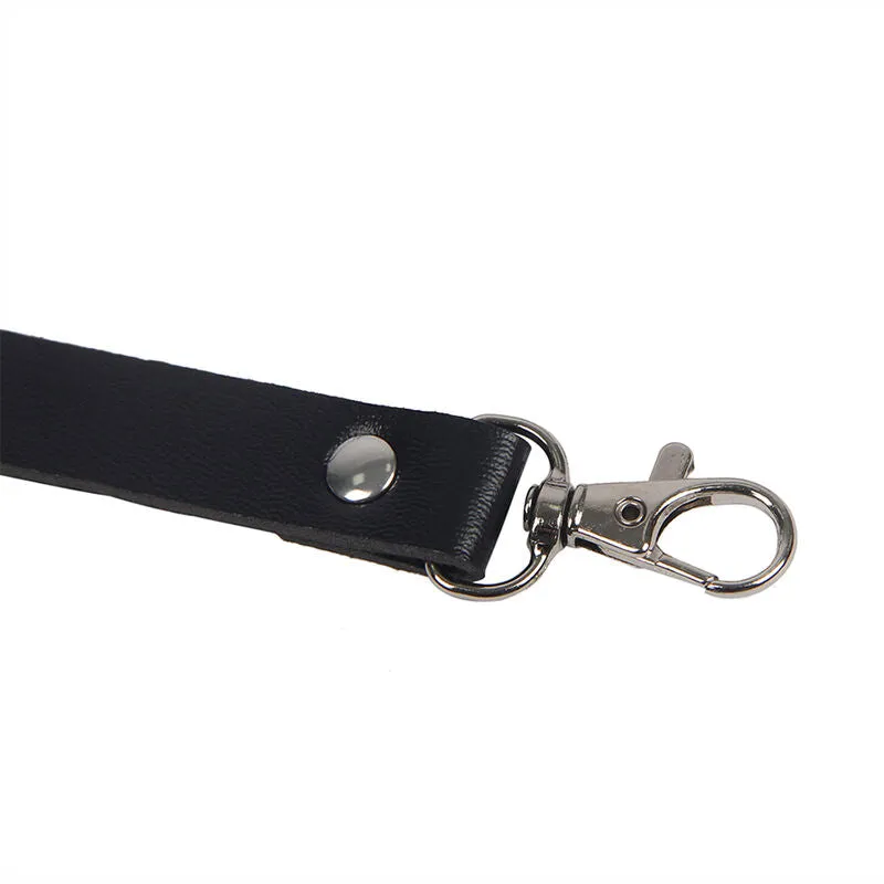 Adjustable Black Leather Body Harness