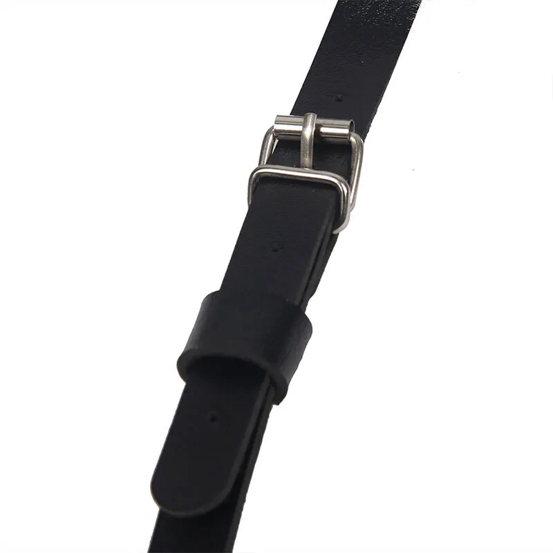 Adjustable Black Leather Body Harness