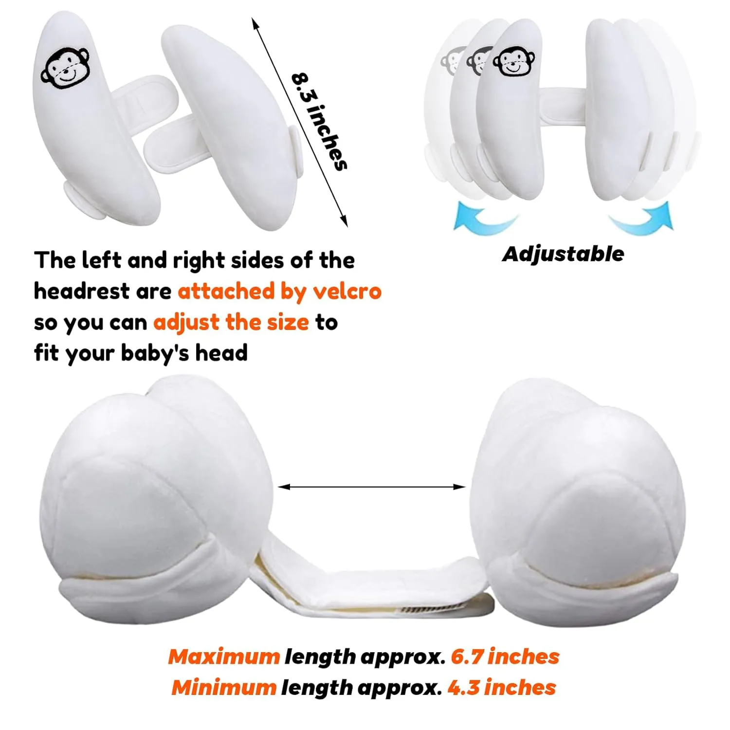 Adjustable Infants and Baby Neck Head Support,U-Shape Children Travel Pillow Cushion for Car Seat,Offers Protection Safety for Kids