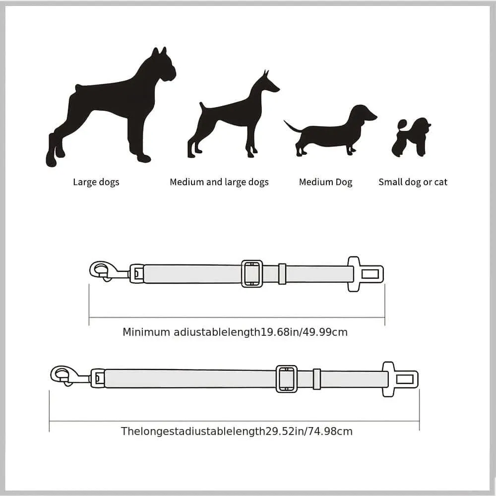 Adjustable Pet Safety Harness for Car Travel