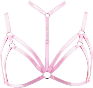 Adjustable Plus Size Punk Gothic Clothing Carnival Party Body Harness Bra Women Caged Bralette