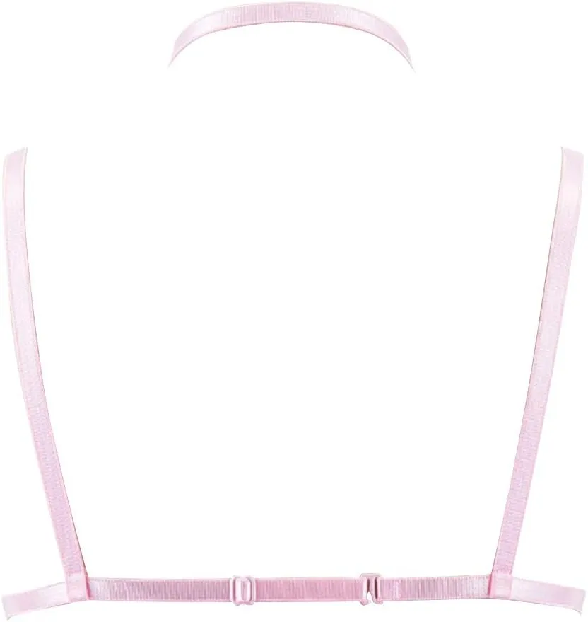 Adjustable Plus Size Punk Gothic Clothing Carnival Party Body Harness Bra Women Caged Bralette