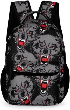 Aggressiveness of Wolf Cute Backpack Travel Bag Small Back Packs Funny Print Mini Daypack