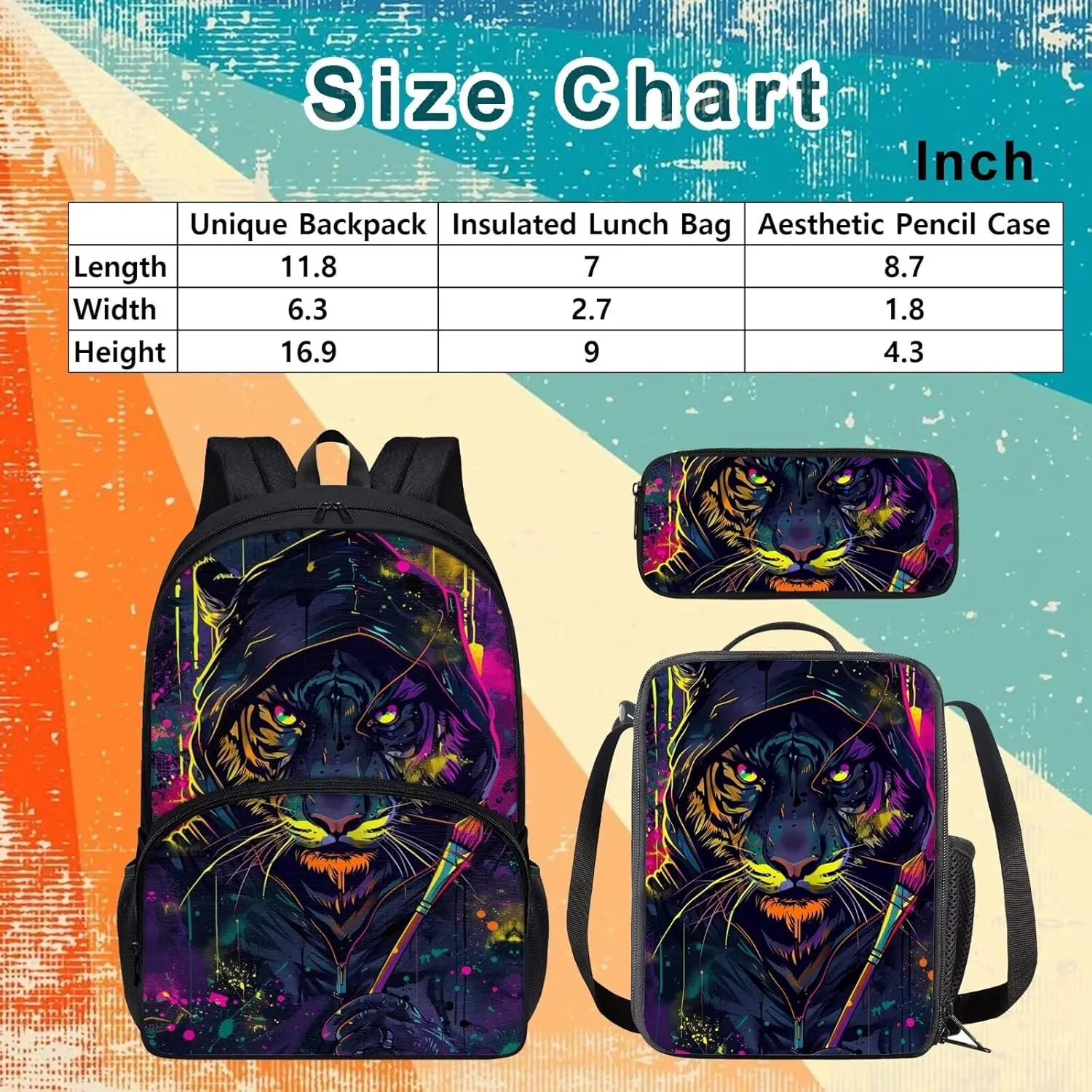 Agoviwo Ball Graphic Backpack for School Girls Y2k Bookbag Travel Backpack with Insulated Lunch Bag and Small Coin Purse