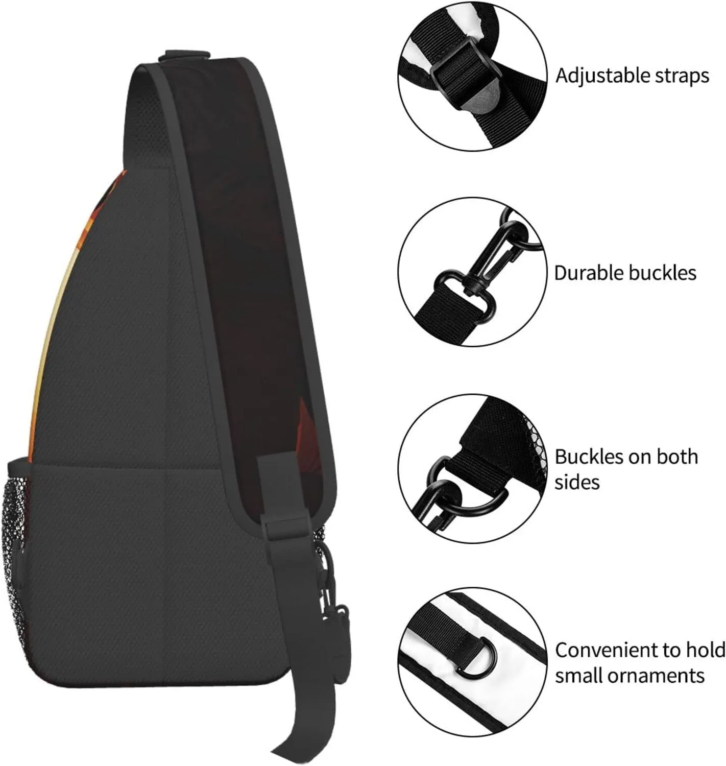 American Flag Veterans Day Outdoor Cross-body Shoulder Bag, Unisex Backpack For Women Men Young Hiking Travel