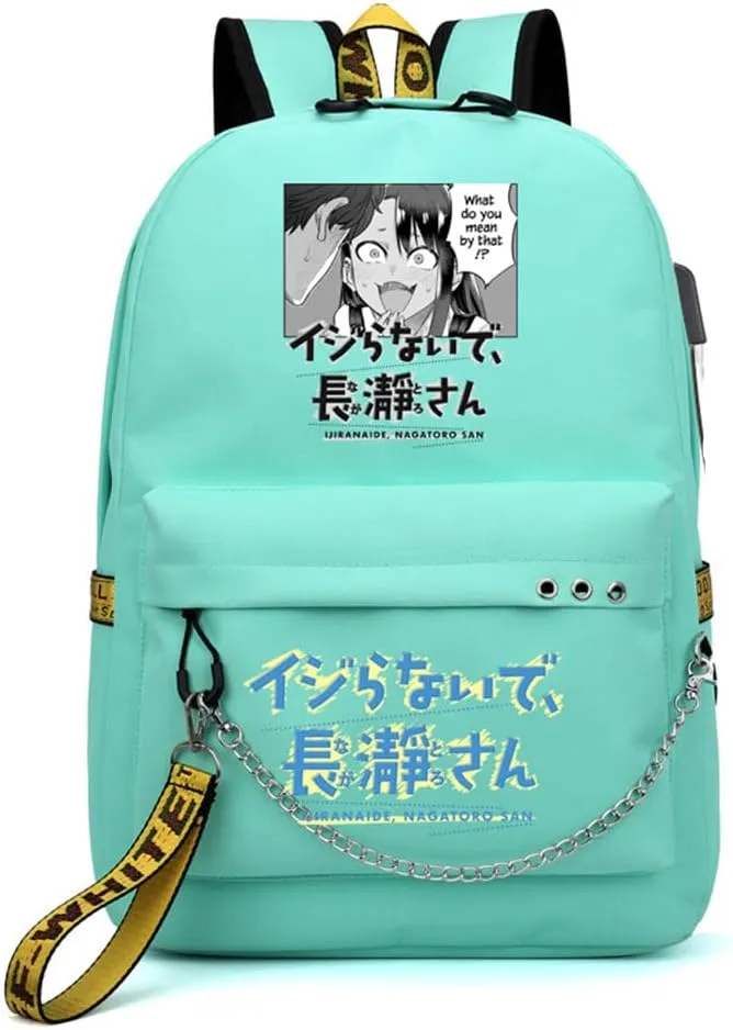 Anime Don't Toy With Me Miss Nagatoro Ijiranaide Nagatoro San Backpack Cosplay Backpack With Chain (3)