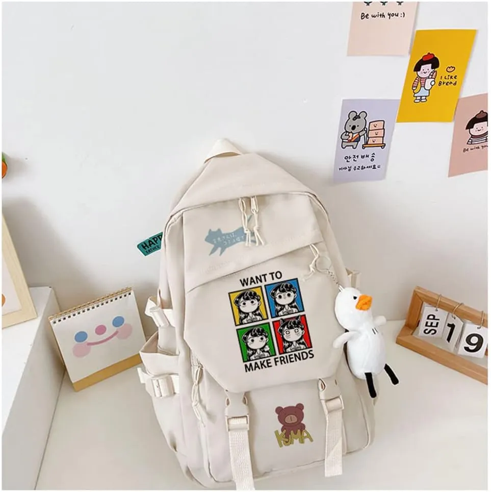 Anime Komi Cant Communicate Komi Shouko San Excited Cosplay Aesthetic Backpack With pendant (13)