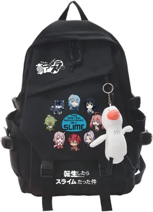 Anime Tensei Shitara Slime Datta Ken Rimuru Tempest Backpack Kawaii Backpack With Pendant Cosplay (1)