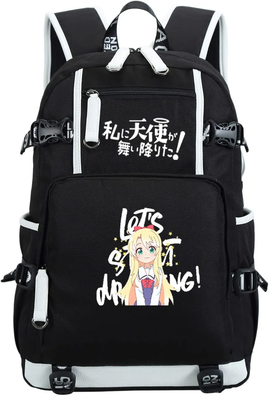 Anime Watashi ni Tenshi ga Maiorita! Backpack Cosplay Mochila Rucksack Kawaii Ribbon Backpack (6)