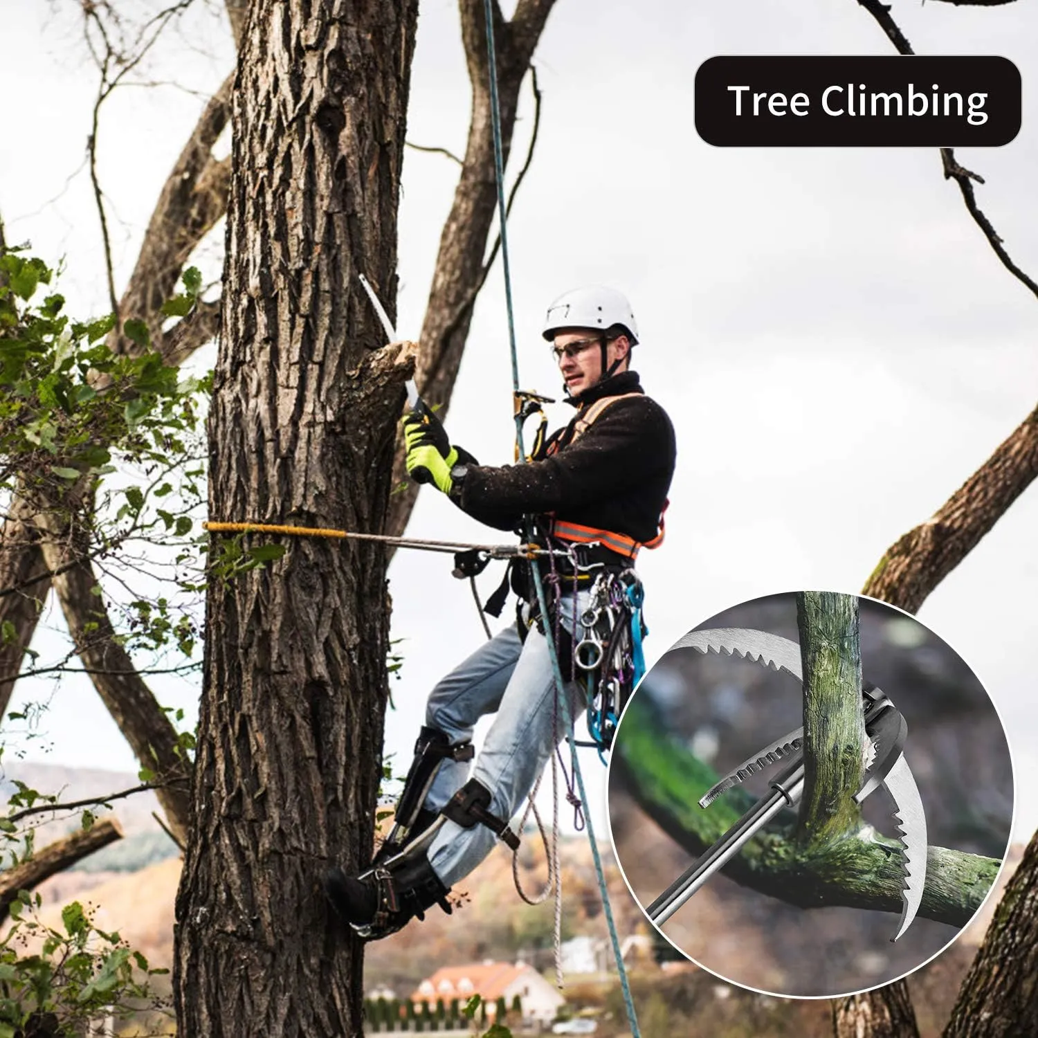 Ant Mag Grappling Hook Stainless Steel Claw Carabiner for Camping Hiking Tree Grabbing and Water Lifting Salvage
