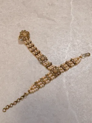 Antique Gold Hand Harness - Peach