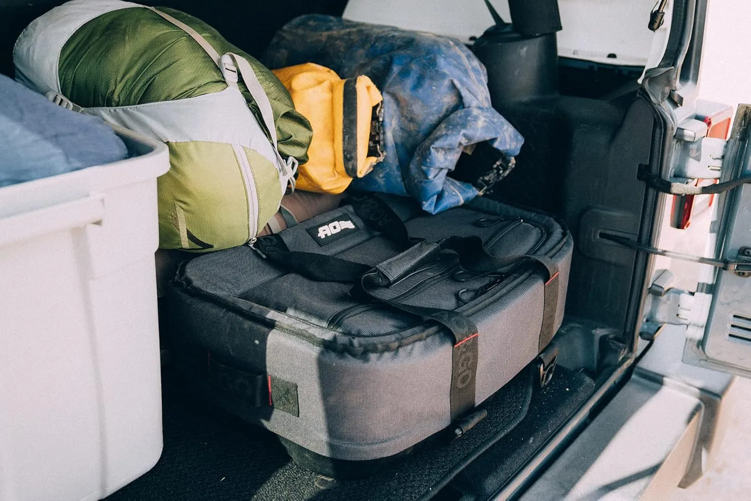 AO Coolers Stow N' Go Cooler, Low-Profile, Leakproof with High-Density Insulation, Holds Ice for 24 Hours, Carbon Black, 38 Pack